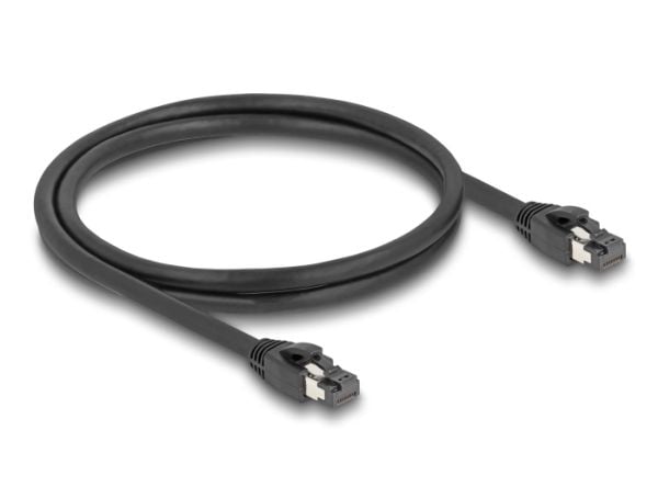 Delock RJ45 nettverkskabel Cat.8.1 S/FTP 1 m til 40 Gbps svart