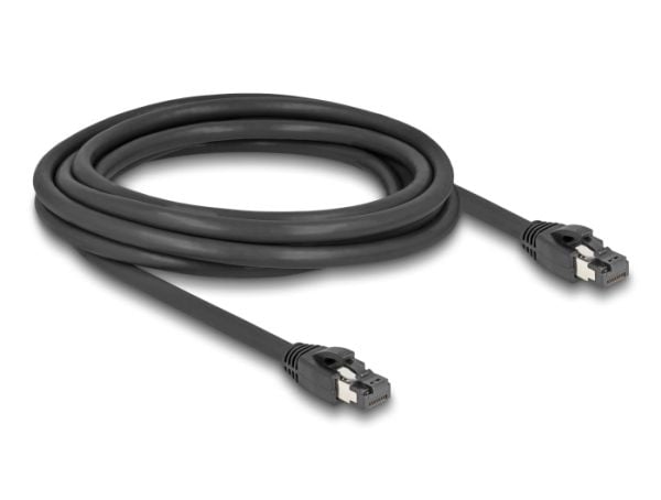 Delock - Nettverkskabel - RJ-45 (hann) til RJ-45 (hann) - 3 m - 7.5 mm - SFTP, PiMF - CAT 8.1 - halogenfri, uten hindringer, up to 40 Gbps data tra...