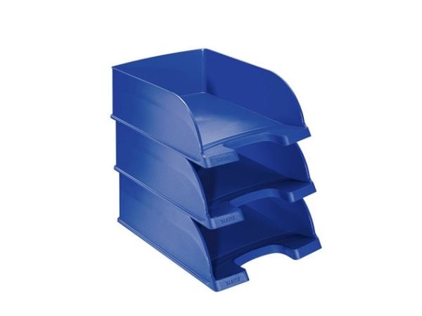 Leitz Plus Jumbo lomakelaatikko, Muovi, Sininen, A4, Kirjekuori, Kirjain, Note, Paperi, 242 x 330 x 95 mm, 255 x 357 x 103 mm