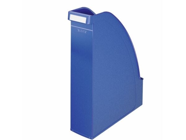 LEITZ arkivmappe Plus, DIN A4, polystyren, blå, kapasitet: 70 mm, med innfelt grep, høy front (2476-00-35)