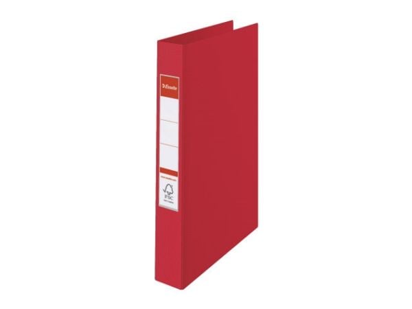 Esselte - Ringperm - bokryggbredde: 42 mm - for A4 (210 x 297 mm) - kapasitet: 190 ark - rød