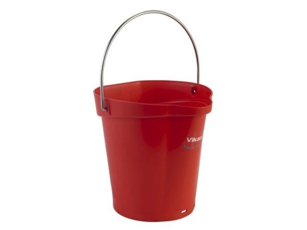 Spand til fødevarer, Vikan, 6 l, rød, PP/rustfrit stål