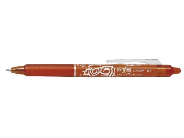 Rollerpenna, Pilot FriXion Clicker RT, 0,7 mm, orange, 12-pack