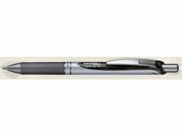 Pentel EnerGel XM - Rulleballpenn - svart - gelblekk - 0.7 mm - medium - retraktil