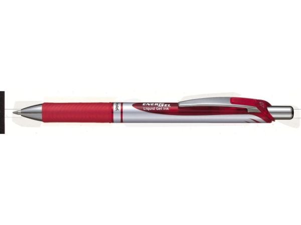 Pentel EnerGel XM Klick - Rulleballpenn - rød - gelblekk - 0.7 mm - medium - retraktil