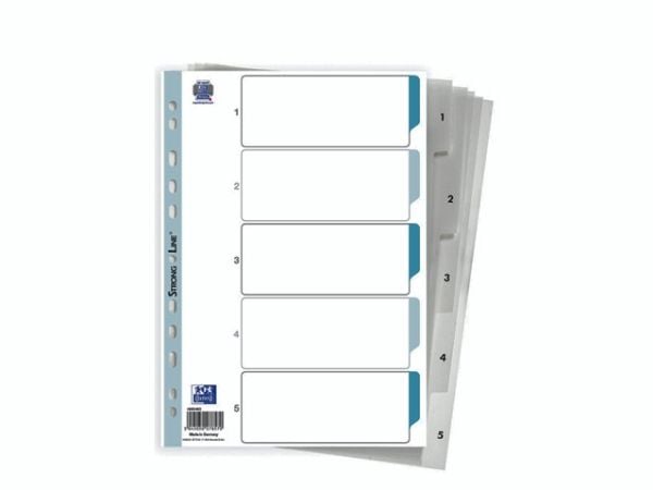 Elba Plastic dividers A4 1-5 white (100204803)