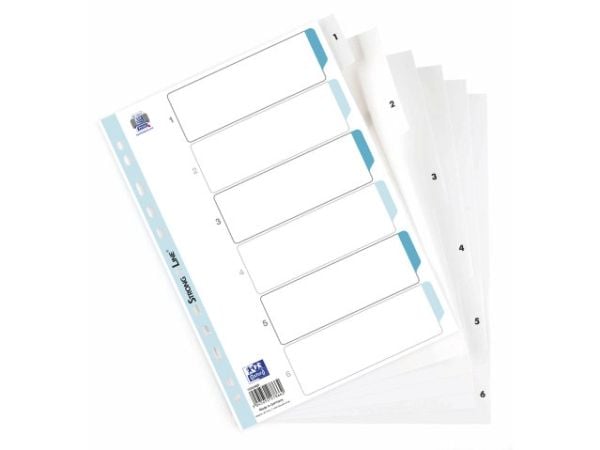 Elba 100204806, Hvit, Polypropylen (PP), A4, 0,12 mm, 6 stykker