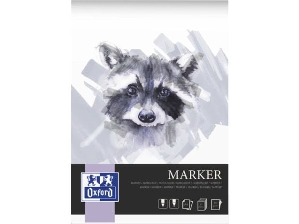 Oxford 400166104, Monokromatisk, Hvit, A4, 15 ark, 180 g/m², Mykt omslag