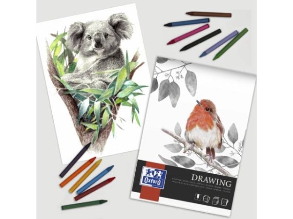 Oxford 400166107, Monokromatisk, Hvit, A4, 40 ark, 160 g/m², Mykt omslag