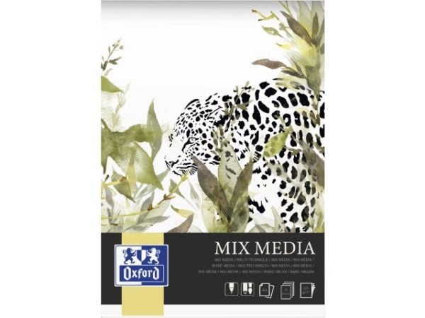 Oxford 400166123, Monokromatisk, Hvit, A4, 25 ark, 225 g/m², Mykt omslag