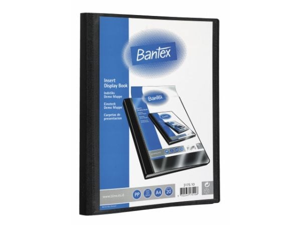 BANTEX insticks-/demonstrationsmapp 20 fickor, svart