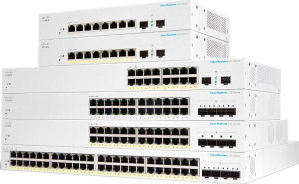 Cisco CBS220-8FP-E-2G-EU, Hallittu, L2, Gigabit Ethernet (10/100/1000), Power over Ethernet -tuki, Telineasennus