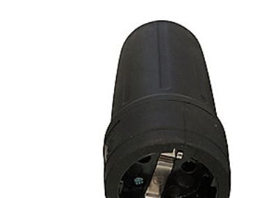 Jatkojohto pyöreä Schuko maadoituksella 16A 250V IP44, kumi musta