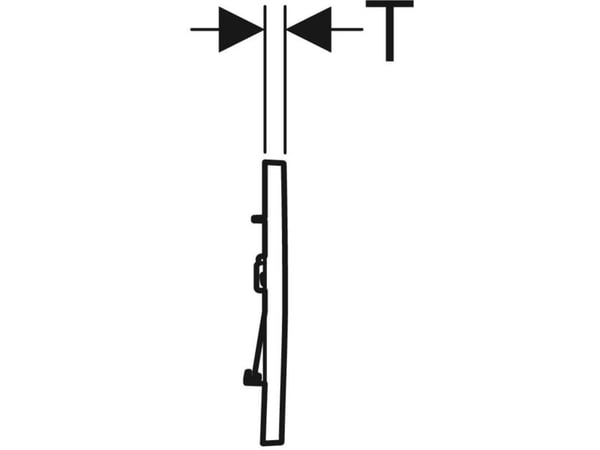 Geberit 115.883.DW.1, Flush plate, Sort, Geberit, 246 mm, 12 mm, 164 mm