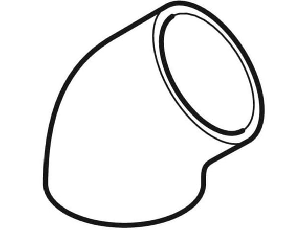 Geberit PEH mutka 45 astetta Ø 75 mm