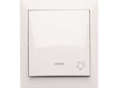 Kontakt-Simon Simon Aquaclick ringklockknapp med belysning 10 AX 250 V vit ACD1L/11