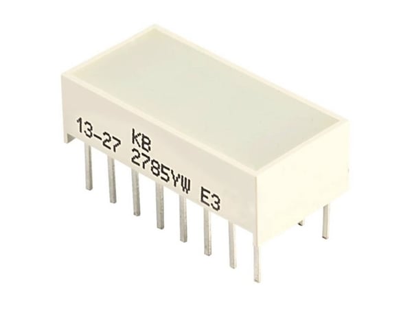 Kingbright KB-2785YW LED-søjlediagram 8x gul (L x B x H) 20,04 x 9,94 x 6,12 mm