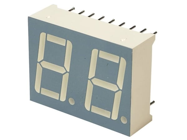 Kingbright 7-segmentsdisplay röd 2 V DC56-11EWA