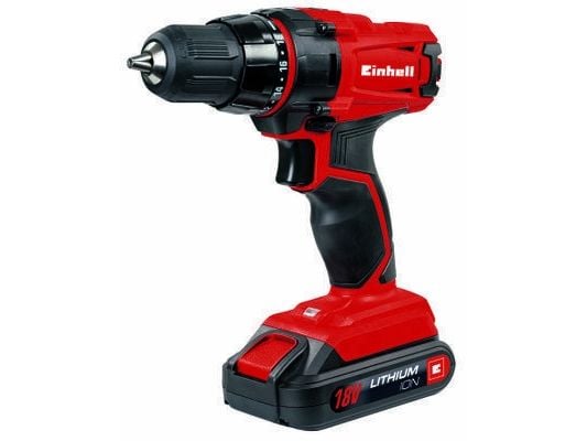 Einhell TC-CD 18-2 Li, Boremaskin med pistolgrep, Nøkkelløs, 1 cm, 1250 RPM, 1 cm, 350 RPM