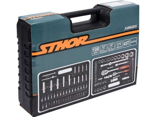 108 jakoavaimen sarja 1/2", 1/4" T58685 STHOR