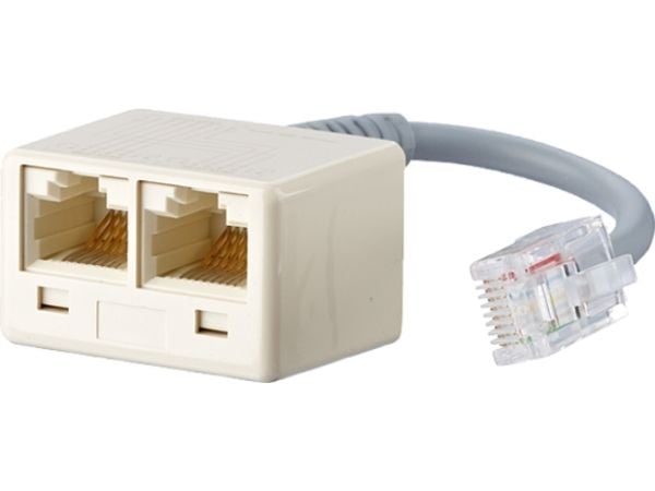 UAE - Nettverksadapter - RJ-45 (hunn) til RJ-45 (hann) - 10 cm - perlehvit