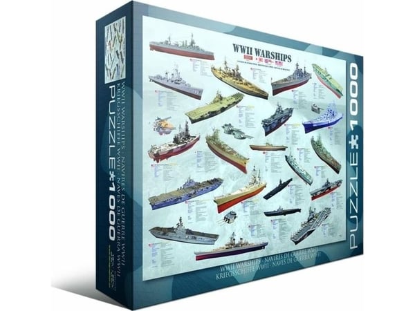 Palapeli WW II Sotalaivat - 1000 palaa, 48*68cm