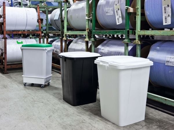 Affaldsspand Durable Durabin 90L blå firkantet