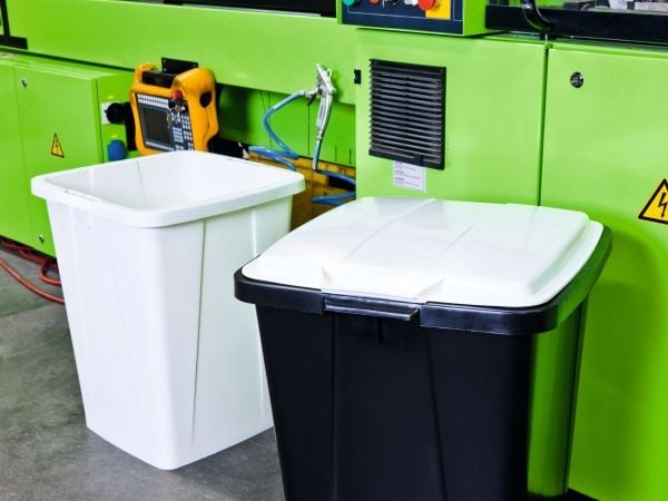 Affaldsspand Durable Durabin 90 ltr. grøn firkantet