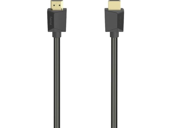 Hama Essential Line - High Speed - HDMI-kabel med Ethernet - HDMI hann til HDMI hann - 5 m - dobbeltisolert - svart - 4K Ultra HD-støtte