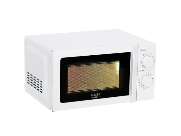 Adler AD 6205, Pöytämalli, Solo-mikroaaltouuni, 20 L, 700 W, Rotaatio, Valkoinen