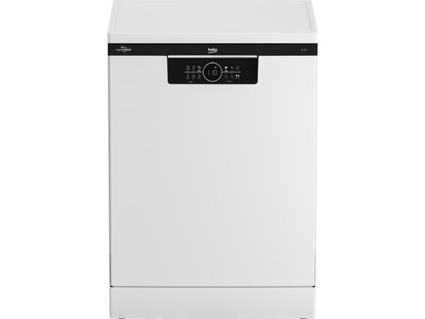 Beko BDFN26530W, Frittstående, Full størrelse (60 cm), Hvit, Svart, LCD, Skuff