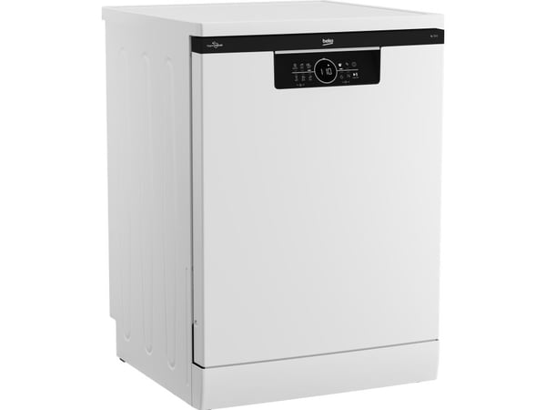 Beko BDFN26530W, Frittstående, Full størrelse (60 cm), Hvit, Svart, LCD, Skuff