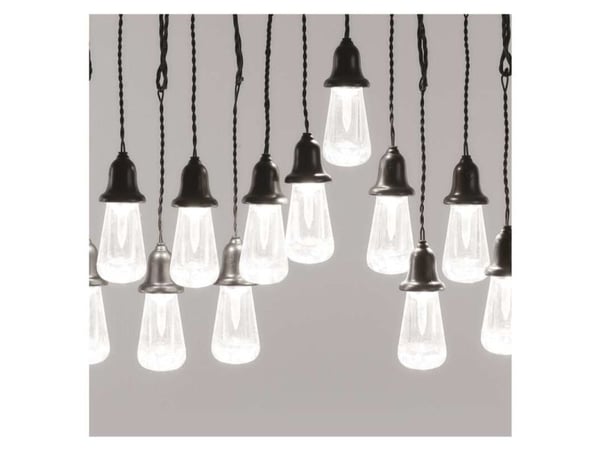 Emos DCPW04, 16 lamper, LED, Varm hvit, 10000 timer, Inne/Ute, Sort