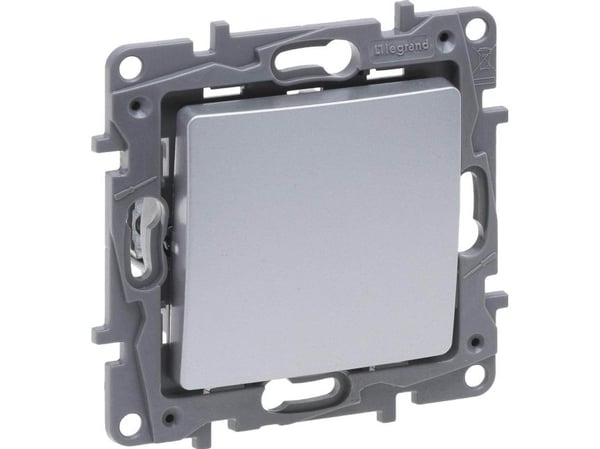 Legrand Niloe Selection yksinapainen kytkin 10AX alumiini 762100
