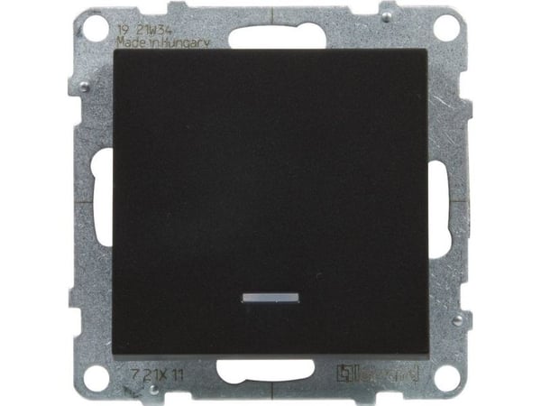 Legrand SUNO - Yksinapainen valaistu kytkin - 10 AX - 250 V~ - Automaattiset liittimet, Musta - Legrand 721411 himp