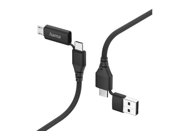 Hama 00201537, 1,5 m, USB A/USB C, USB C/Micro-USB B, USB 2.0, 480 Mbit/s, Lajittelu