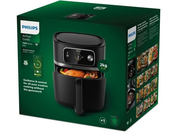 Philips 7000 Series HD9880 Airfryer Combi XXL - Varmluftsteker - 8.3 liter - 2200 W - svart
