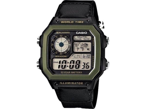 Casio AE-1200WHB-1BVDF, Vanntett, Elektronisk
