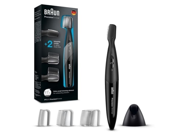 Braun Bartschneider PT5010, Skägg, Mustasch, 5 mm, 8 mm, Svart, Batteri, AAA
