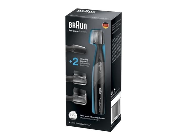 Braun Bartschneider PT5010, Skägg, Mustasch, 5 mm, 8 mm, Svart, Batteri, AAA