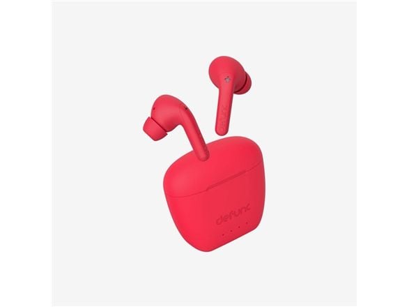 DeFunc TRUE AUDIO - True wireless-hodetelefoner med mikrofon - i øret - Bluetooth - rød
