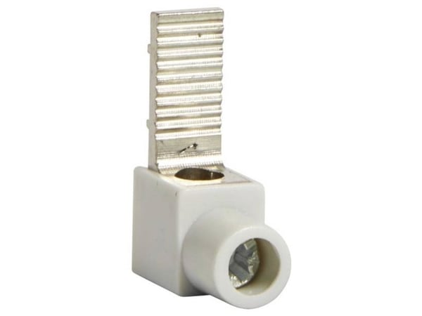 Hager KF00A, Piikkiliitin, Suora, Naaras, Valkoinen, 10 mm², 6 mm²