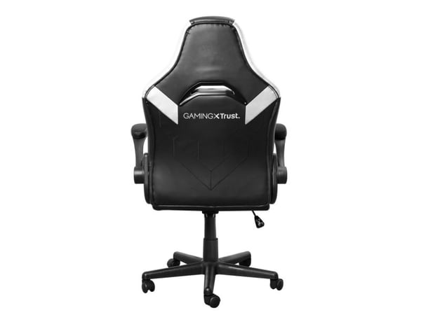 Trust GXT 703W RIYE - Spillestol - armlener - L-formet - tipping - roterende - syntetisk skinn, elastisk stoff - hvit