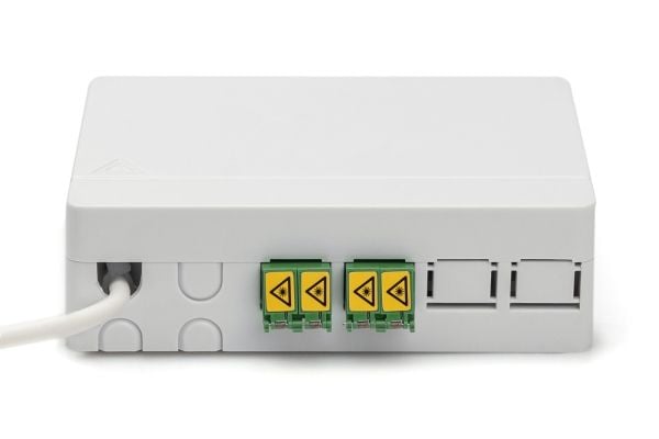DIGITUS - Kabelsats för nätverk - LC/APC enkelläge (hane) - 50 m - fiberoptisk - halogenfri, dropkabel - vit