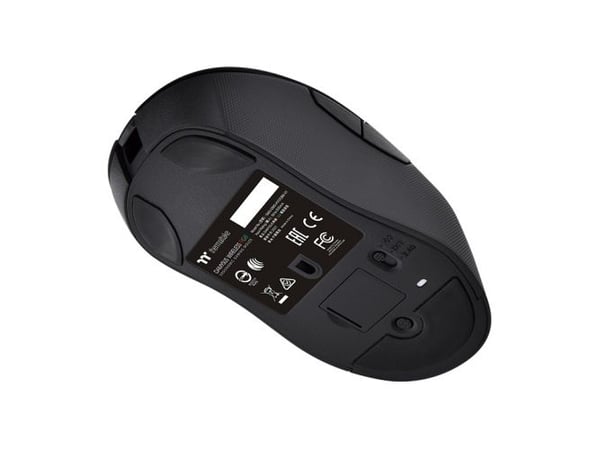 Thermaltake GMO-DMS-HYOOBK-01, Høyre hendt, Optisk, RF trådløs + Bluetooth, 19000 DPI, Sort