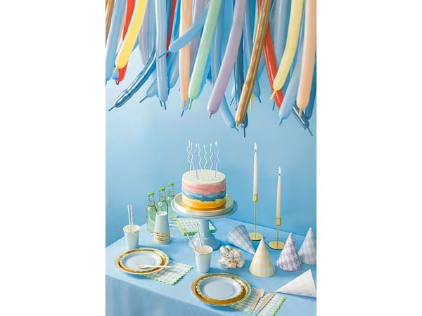 PartyDeco TPP58-019ME, Tallrik, Rund, papper, Guld, Monokromatiskt, 6 styck