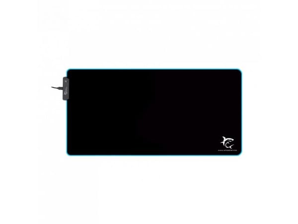White Shark Luminous XL, Sort, Monokromatisk, Skum, Gummi, USB-strøm, Antiskliunderlag, Musematte til gaming