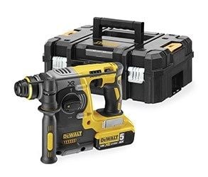 DeWALT DCH273P2T, Musta, Keltainen, 2,4 cm, 1100 RPM, 2,1 J, 4600 bpm, 1,3 cm