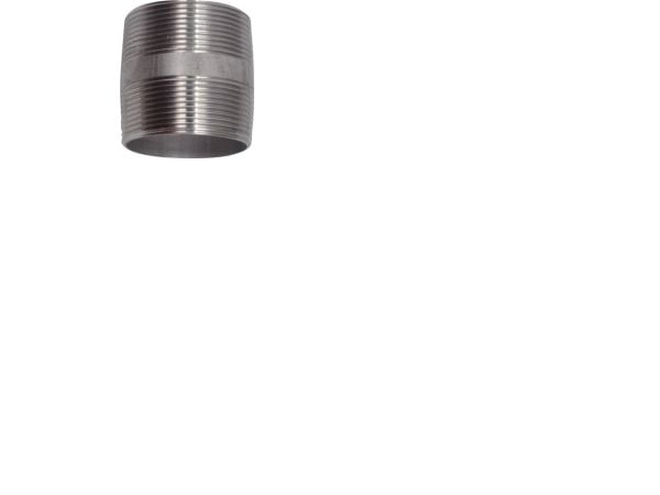 Nippelrør 1 1/2x60mm AISI316
