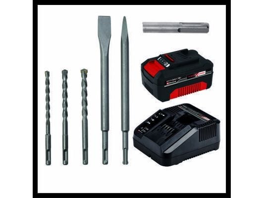 Einhell HEROCCO Kit +5, SDS Plus, Svart, Rød, Børsteløs motor, 2 cm, 1200 RPM, 5500 RPM